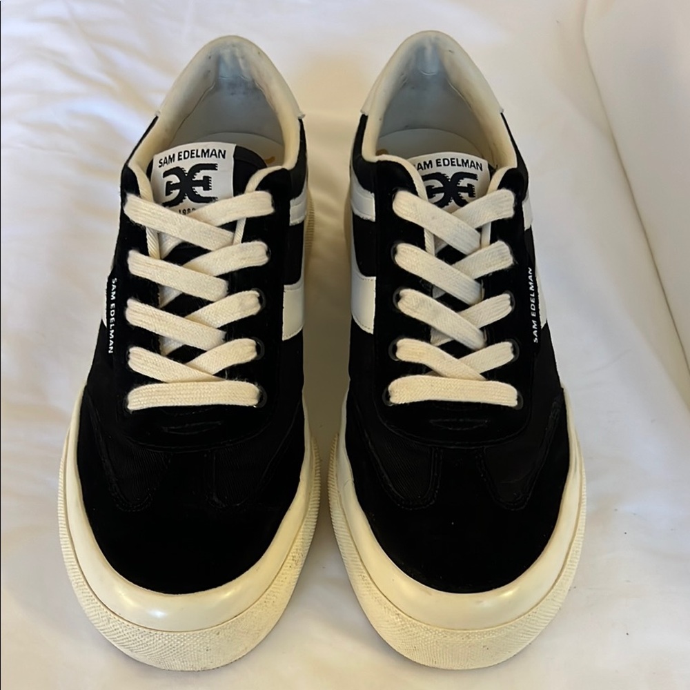 Sam Edelman Simone Platform Black and Cream Low-Top Sneakers NWOT - Picture 9 of 14